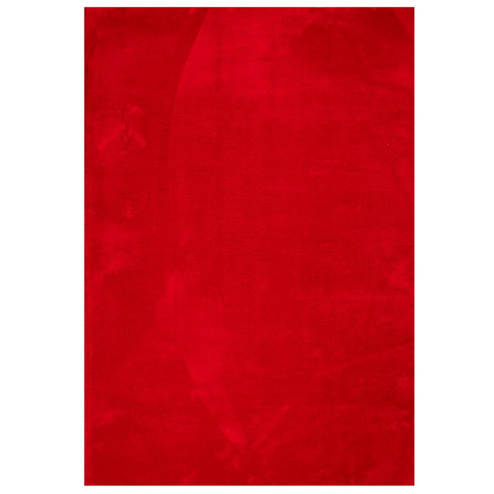 Tappeto a Pelo Corto HUARTE Morbido e Lavabile Rosso 140x200cmcod mxl 109978