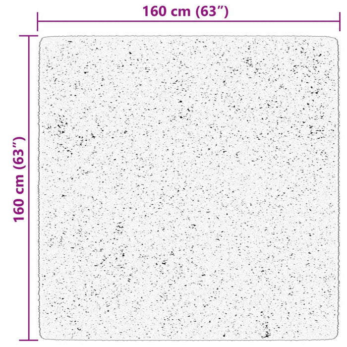 Tappeto a Pelo Corto HUARTE Morbido e Lavabile Rosso 160x160cm 375173