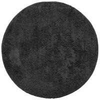 Tappeto Shaggy a Pelo Lungo Moderno Antracite Ã˜ 80 cmcod mxl 92383