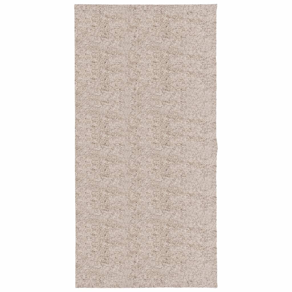 Tappeto Shaggy PAMPLONA a Pelo Lungo Moderno Beige 100x200 cm