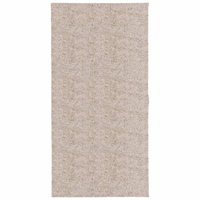Tappeto Shaggy PAMPLONA a Pelo Lungo Moderno Beige 100x200 cm