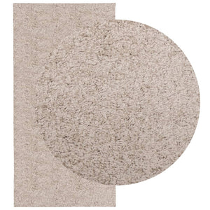 Tappeto Shaggy PAMPLONA a Pelo Lungo Moderno Beige 100x200 cm 375210