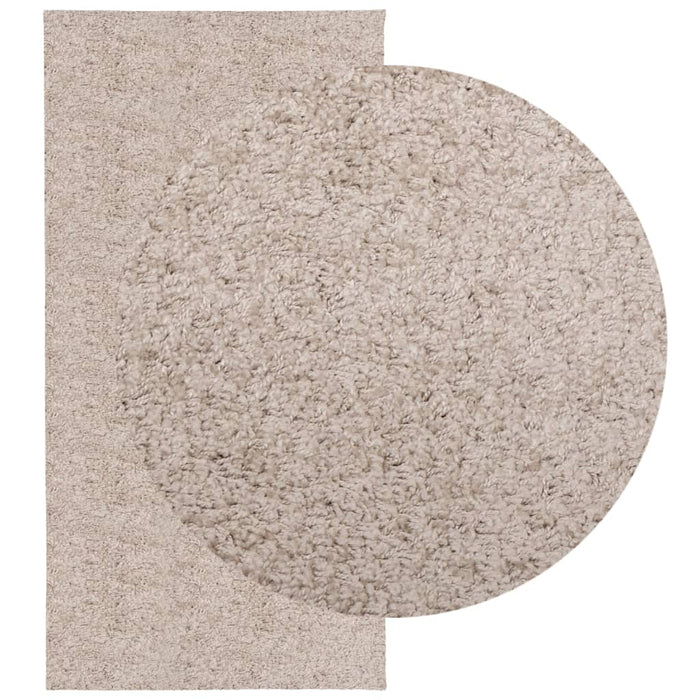 Tappeto Shaggy PAMPLONA a Pelo Lungo Moderno Beige 100x200 cm