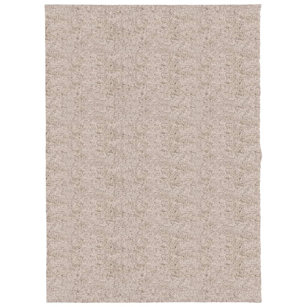Tappeto Shaggy PAMPLONA a Pelo Lungo Moderno Beige 140x200 cm 375213
