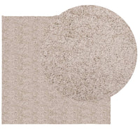 Tappeto Shaggy PAMPLONA a Pelo Lungo Moderno Beige 160x160 cm 375214