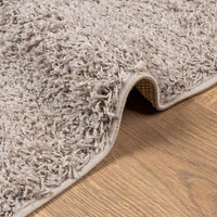 Tappeto Shaggy PAMPLONA a Pelo Lungo Moderno Beige 160x160 cm 375214