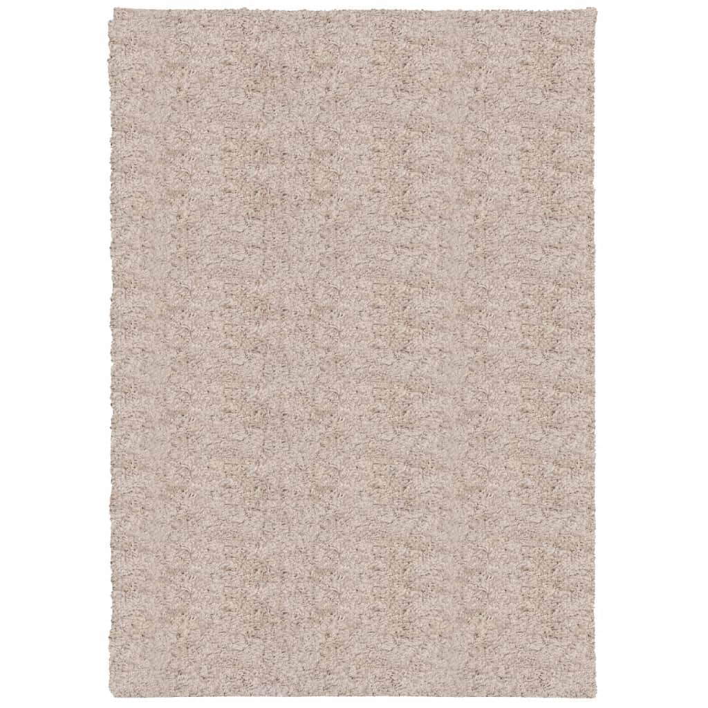 Tappeto Shaggy a Pelo Lungo Moderno Beige 160x230 cmcod mxl 111449