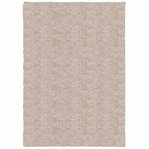 Tappeto Shaggy a Pelo Lungo Moderno Beige 160x230 cmcod mxl 111449