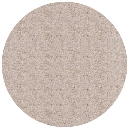 Tappeto Shaggy a Pelo Lungo Moderno Beige Ã˜ 80 cmcod mxl 87436