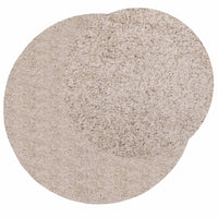 Tappeto Shaggy PAMPLONA a Pelo Lungo Moderno Beige Ø 80 cm 375221