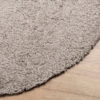 Tappeto Shaggy PAMPLONA a Pelo Lungo Moderno Beige Ø 80 cm 375221