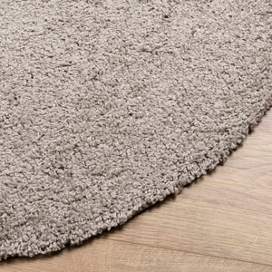 Tappeto Shaggy PAMPLONA a Pelo Lungo Moderno Beige Ø 80 cm 375221