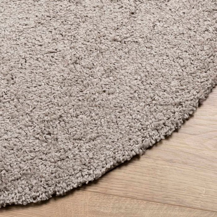 Tappeto Shaggy PAMPLONA a Pelo Lungo Moderno Beige Ø 80 cm 375221