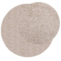 Tappeto Shaggy PAMPLONA a Pelo Lungo Moderno Beige Ø 120 cm 375223