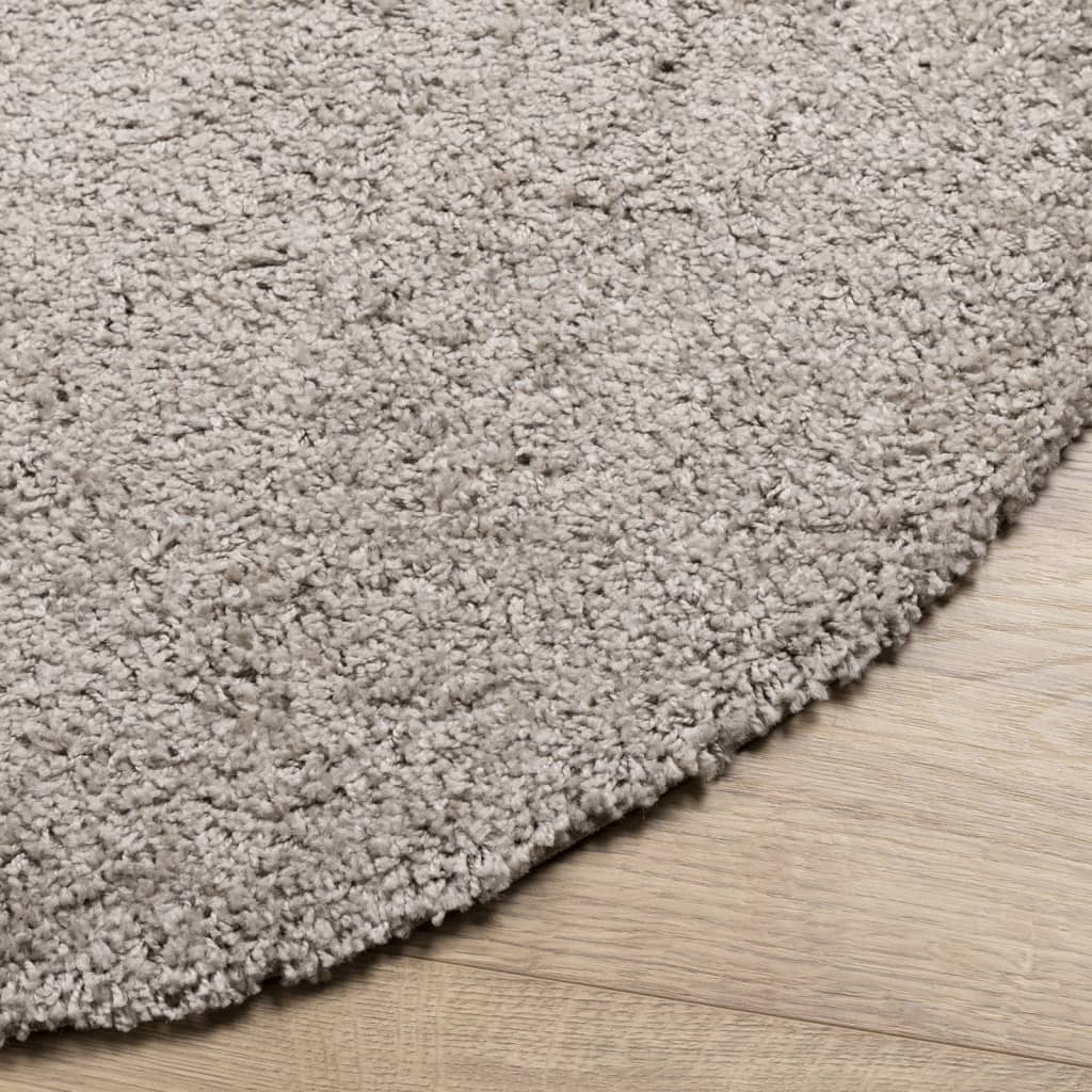 Tappeto Shaggy PAMPLONA a Pelo Lungo Moderno Beige Ø 120 cm 375223