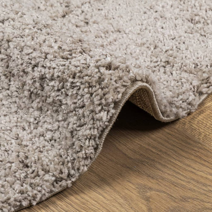 Tappeto Shaggy PAMPLONA a Pelo Lungo Moderno Beige Ø 120 cm 375223