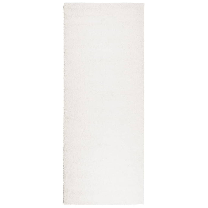 Tappeto Shaggy PAMPLONA a Pelo Lungo Moderno Crema 80x200 cm 375230