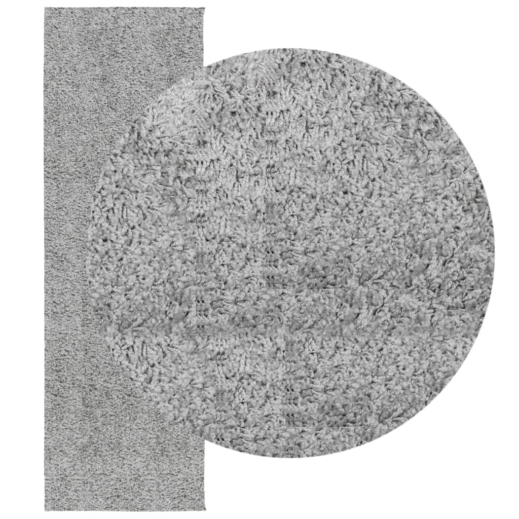 Tappeto Shaggy PAMPLONA a Pelo Lungo Moderno Grigio 80x250 cm