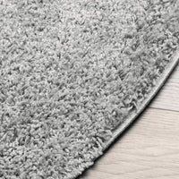 Tappeto Shaggy PAMPLONA a Pelo Lungo Moderno Grigio Ø 160 cm 375268