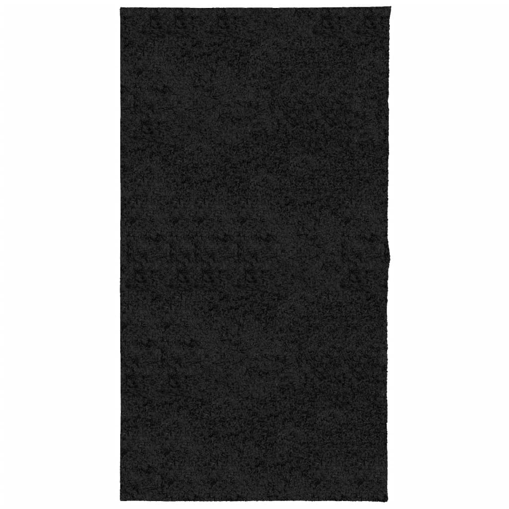 Tappeto Shaggy PAMPLONA a Pelo Lungo Moderno Nero 80x150 cm 375273