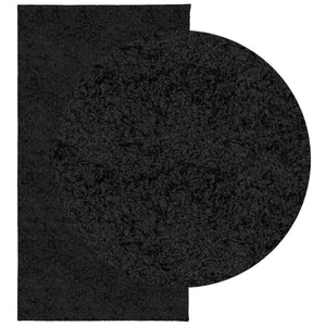 Tappeto Shaggy PAMPLONA a Pelo Lungo Moderno Nero 80x150 cm 375273