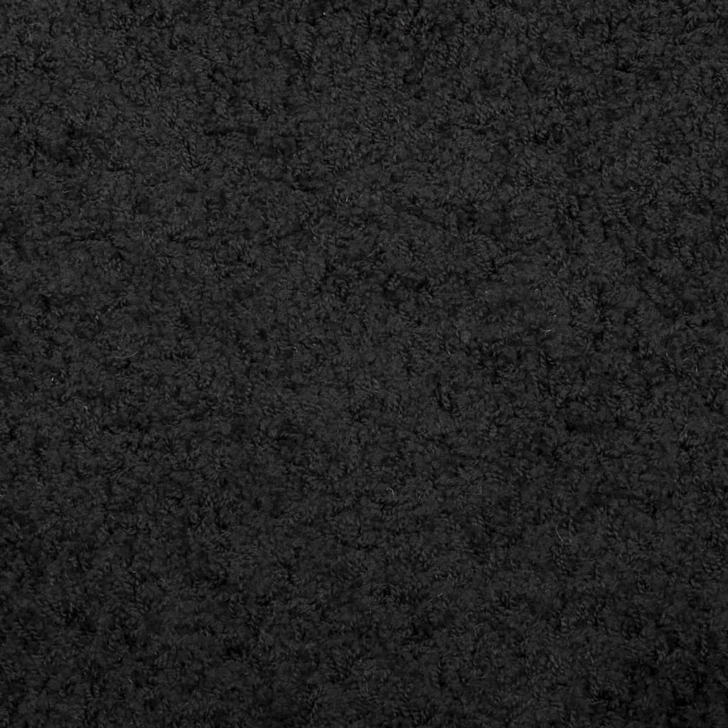 Tappeto Shaggy PAMPLONA a Pelo Lungo Moderno Nero 80x150 cm 375273