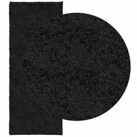 Tappeto Shaggy PAMPLONA a Pelo Lungo Moderno Nero 80x200 cm 375274