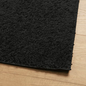 Tappeto Shaggy PAMPLONA a Pelo Lungo Moderno Nero 80x200 cm 375274