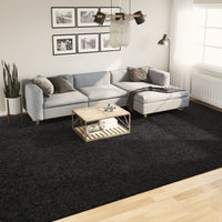 Tappeto Shaggy PAMPLONA a Pelo Lungo Moderno Nero 300x400 cm 375286