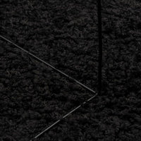 Tappeto Shaggy PAMPLONA a Pelo Lungo Moderno Nero Ø 280 cm 375293