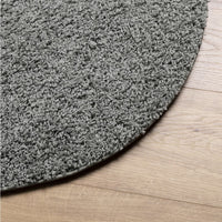 Tappeto Shaggy PAMPLONA a Pelo Lungo Moderno Verde Ø 80 cm 375309