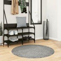 Tappeto Shaggy a Pelo Lungo Moderno Verde Ø 100 cm 375310