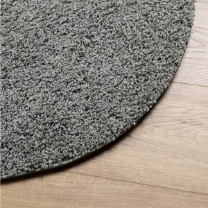 Tappeto Shaggy PAMPLONA a Pelo Lungo Moderno Verde Ø 120 cm 375311
