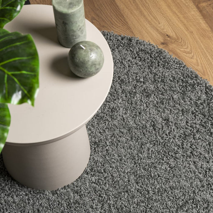 Tappeto Shaggy PAMPLONA a Pelo Lungo Moderno Verde Ø 160 cm 375312