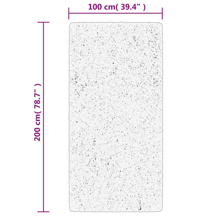 Tappeto Shaggy PAMPLONA a Pelo Lungo Moderno Blu 100x200 cm