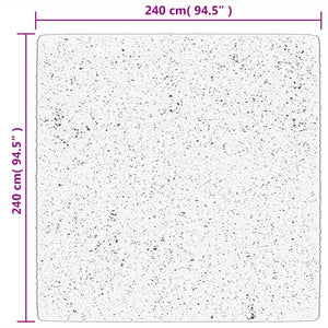 Tappeto Shaggy PAMPLONA a Pelo Lungo Moderno Blu 240x240 cm