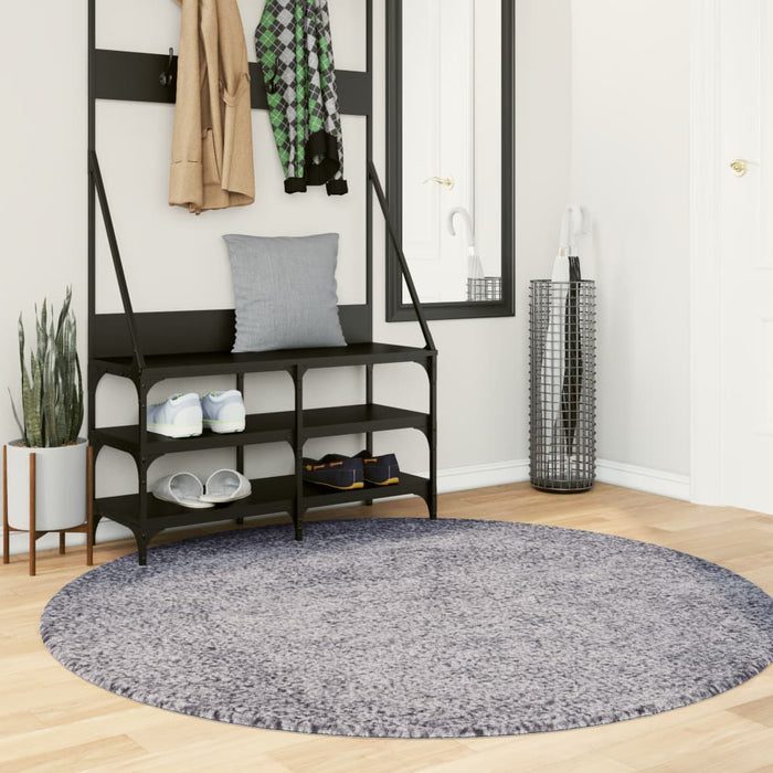 Tappeto Shaggy PAMPLONA a Pelo Lungo Moderno Blu Ø 200 cm 375335