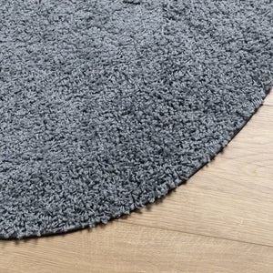 Tappeto Shaggy PAMPLONA a Pelo Lungo Moderno Blu Ø 240 cm 375336