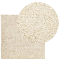 Tappeto Shaggy a Pelo Lungo Moderno Oro 160x160 cmcod mxl 117083