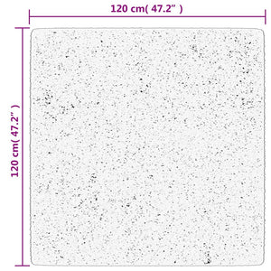 Tappeto Shaggy PAMPLONA a Pelo Lungo Crema e Nero 120x120 cm 375365