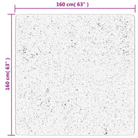 Tappeto Shaggy PAMPLONA a Pelo Lungo Nero e Crema 160x160 cm