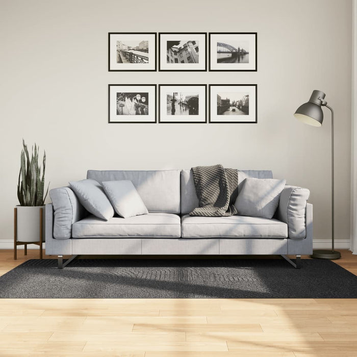 vidaXL Tappeto IZA a Pelo Corto Aspetto Scandinavo antracite 100x200cm