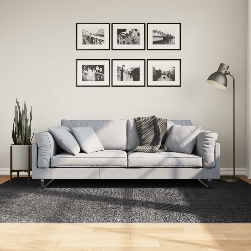 vidaXL Tappeto IZA a Pelo Corto Aspetto Scandinavo antracite 160x230cm