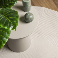 Tappeto IZA a Pelo Corto con Aspetto Scandinavo Crema Ø 80 cm 375445