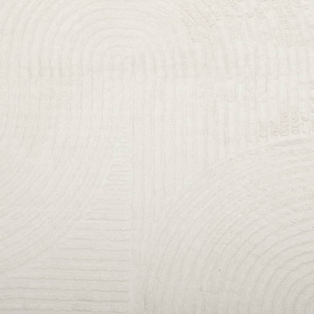 Tappeto IZA a Pelo Corto con Aspetto Scandinavo Crema Ø 80 cm 375445