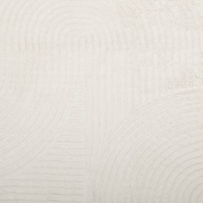 Tappeto IZA a Pelo Corto con Aspetto Scandinavo Crema Ø 100 cm