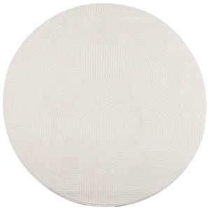 Tappeto IZA a Pelo Corto con Aspetto Scandinavo Crema Ø 120 cm 375447