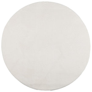 Tappeto IZA a Pelo Corto con Aspetto Scandinavo Crema Ø 200 cm 375449