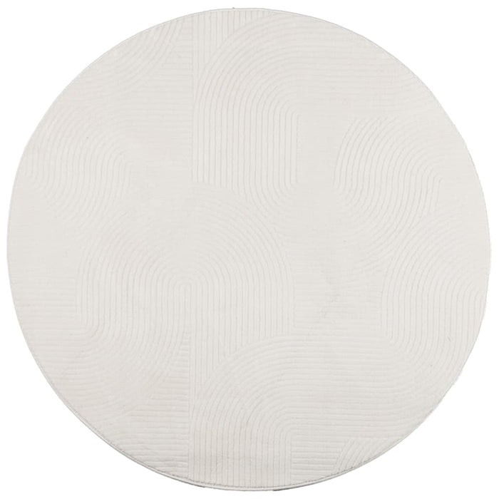 Tappeto IZA a Pelo Corto con Aspetto Scandinavo Crema Ø 200 cm 375449