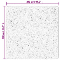 Tappeto OVIEDO a Pelo Corto Crema 240x240 cm 375518